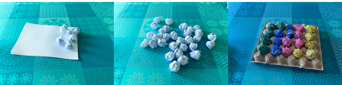 ETAPE 2 : Fabriquer les boules de jeu